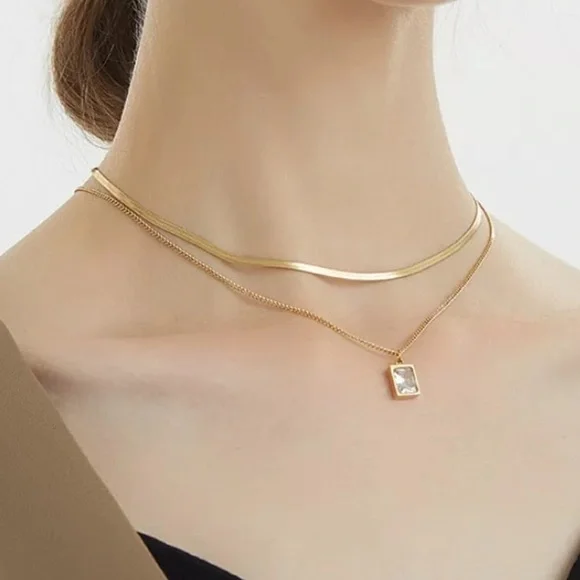 GP Double layered necklace - Picture 2 of 7